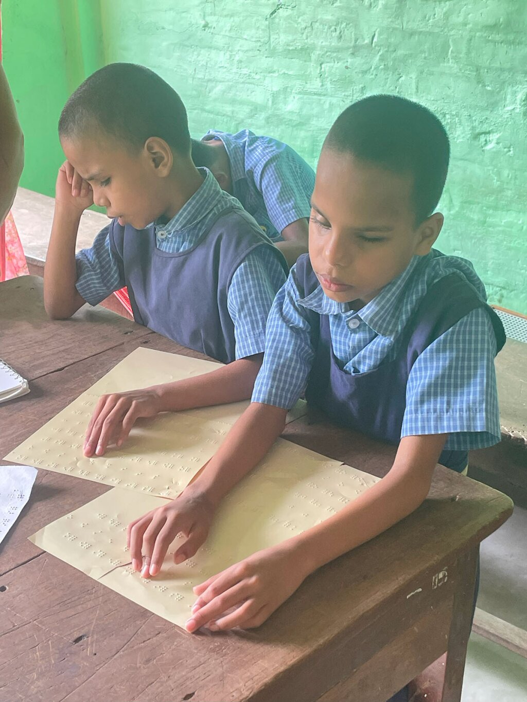 Children from the NELC School for Blind.